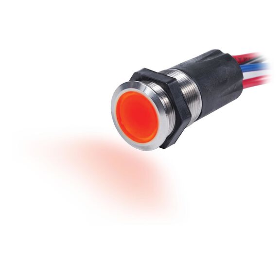 15A Blue/Red Backlit Push Button Switch, Off/Momentary On image number 2