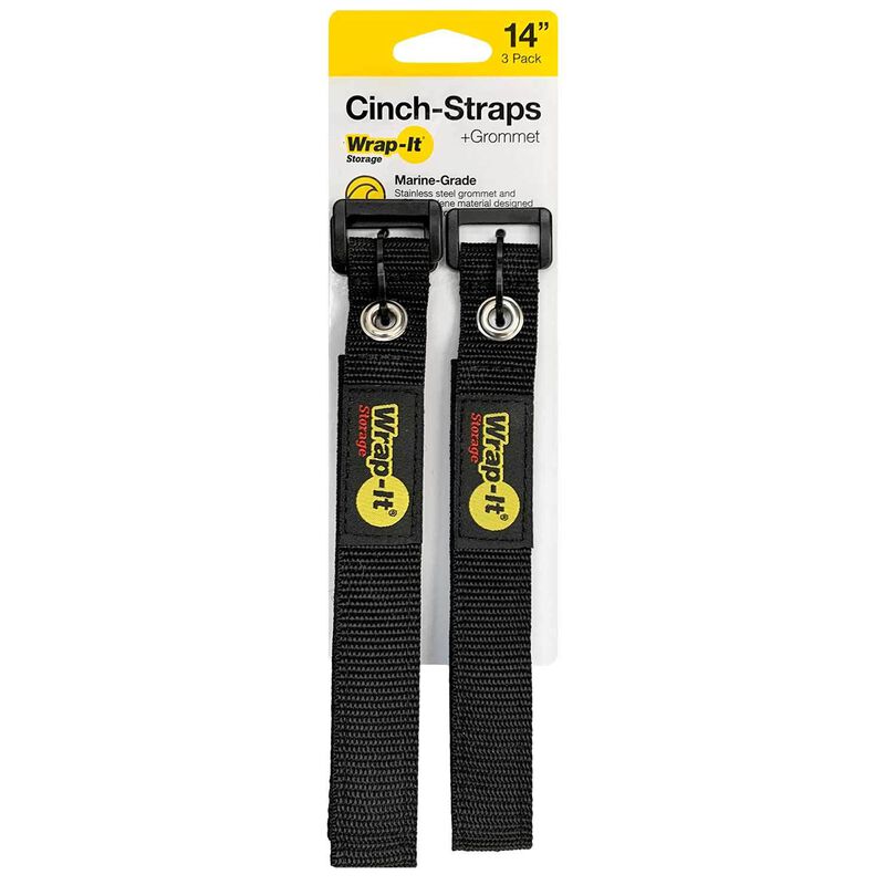 14" Cinch Straps with Grommet, 3-Pack image number 0