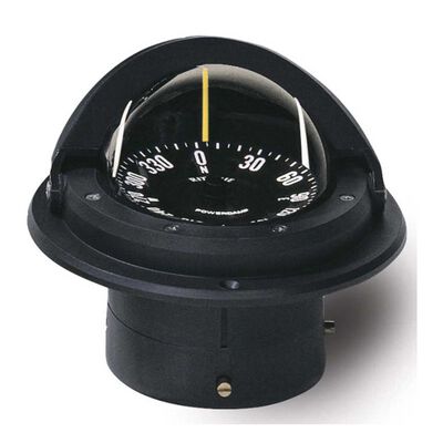 Flush-Mount Voyager Compass, PowerDamp Flat Dial, Black