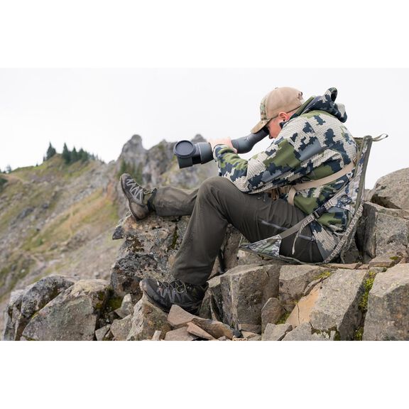 Crazy Creek HEX 2.0 PowerLounger for Day Hiking & Backpacking Trips, 250 LBS Weight Capacity, Adjustable Straps, Compact Design, Water-Resistant, Kings Camo image number 4