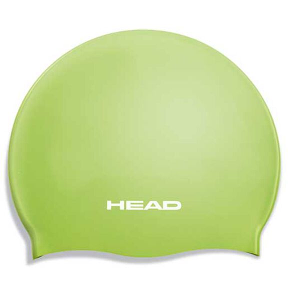 Silicone Flat Junior Swim Cap, Lime image number 0