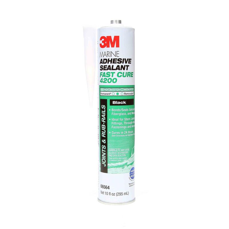 3M 4200 Fast Cure Polyurethane/Adhesive Sealant, Black West Marine
