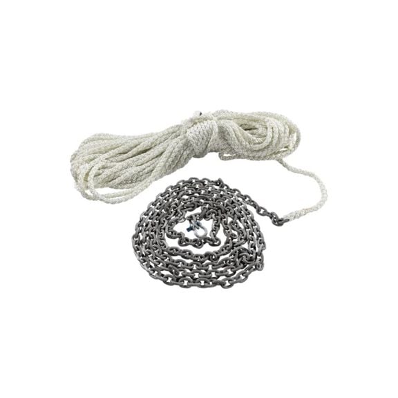 Anchor Rode - 50' 5/16" G4 Chain, 250' 5/8" 8-Plait Rope with 3/8" Shackle image number 0