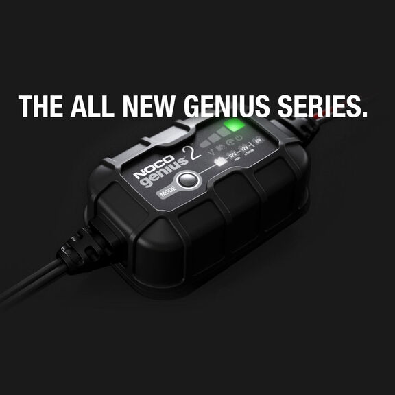 Noco Genius Automatic Portable Battery Charger with Reverse Polarity Protection and Advanced Temperature Compensation, 2 Amp, 6V/12V image number 1