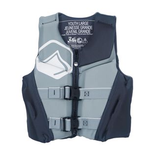 Ruckus Youth CGA Life Jacket, Grey/Black, Small, Boys 55-75