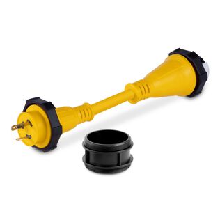 Sierra Shore Power Pigtail Adapter, 30 Amp 125V Male Dockside Connector to 50 Amp 125V/250V Female Boat Side Inlet