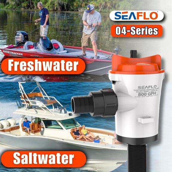 SEAFLO 800 GPH 12V Baitwell/Livewell Aerator Pump, Straight Intake, &frac34;&Prime; NPT Outlet image number 6