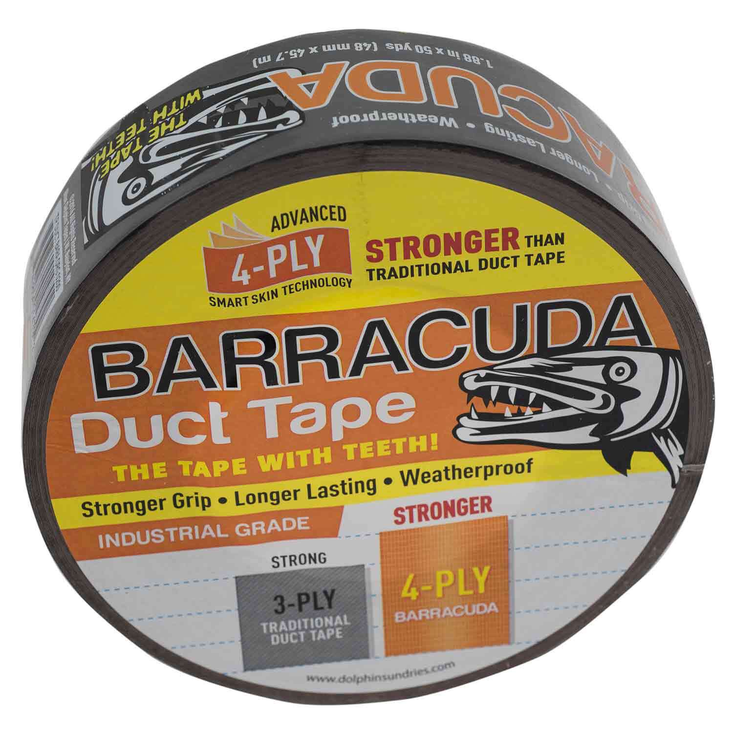 thumbnail image 2 of Blue Dolphin General Purpose Barracuda Duct Tape, 1.88 In. X 54.6 Yds., 5.5mm Thickness, Silver/Blue Backing, 4-Layer Strong Duct Tape, SmartSkin Technology For Superior Adhesion, Weatherproof 2 of 12