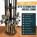 Walnut 16 Round Rod Rack - Steel Post image number 2