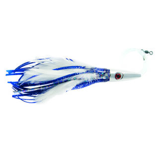 Ahi Slayer Rigged & Ready, Blue/White Feather Skirt, 7/0 Mustad Hook, AFW Swivel, 100 lb Grand Slam Mono Line, 6'