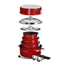 Professional Series Gourmet Nesting 10-Piece Magma Red Stainless Steel Induction Cookware Set with Ceramica&reg; Non-Stick image number 1