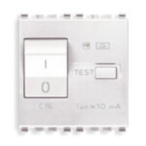 Vimar Eikon 1P+N C16 RCBO Circuit Breaker 120-230V 6mA, White, 2-Module image number 0