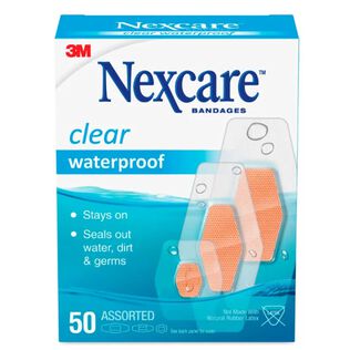 Nexcare&trade; Waterproof Bandages 432-50-3, Assorted 50 Count