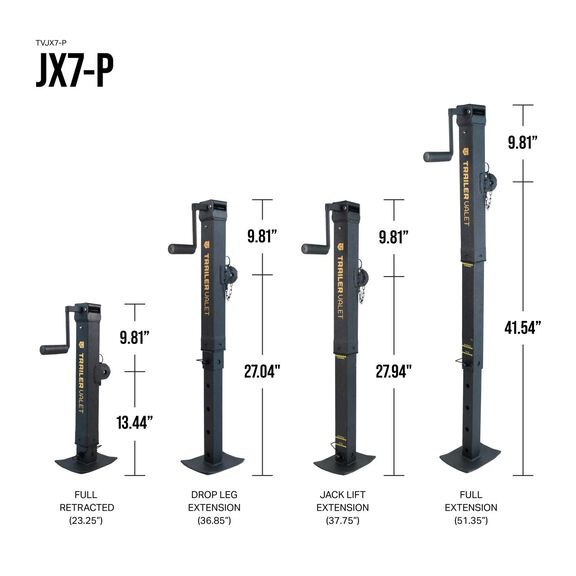 7K Pipe Mount Trailer Drill Jack image number 7
