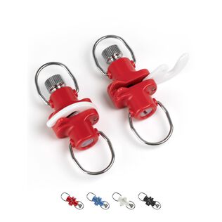 BLUEWING Zirconia Outrigger and Flat Line Release Clip Red 2pcs