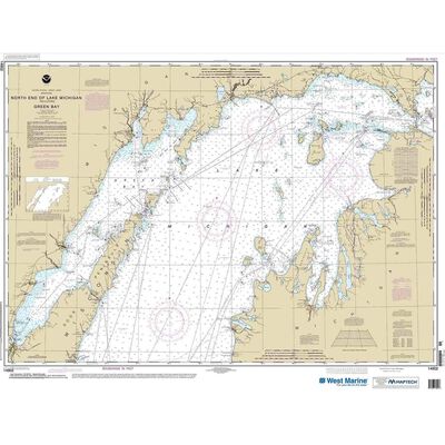 Maptech® NOAA Recreational Waterproof Chart-North end of Lake Michigan, including Green Bay, 14902