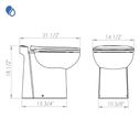 SaniMarin 4, Comfortable Right Height Automatic Electric Marine Macerating Toilet, Porcelain Bowl with Waste Tank Level Sensor, 12 Volt image number 1