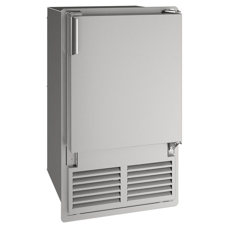 U-Line UMCR014-SC01A 14W Crescent Cube Undercounter Commercial Ice Machine - 23 lbs/day, Air Cooled, Stainless Steel, 115 V