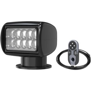 SEAFLO 02 Series Remote Control LED Marine Searchlight, 27W Warm White Black Housing