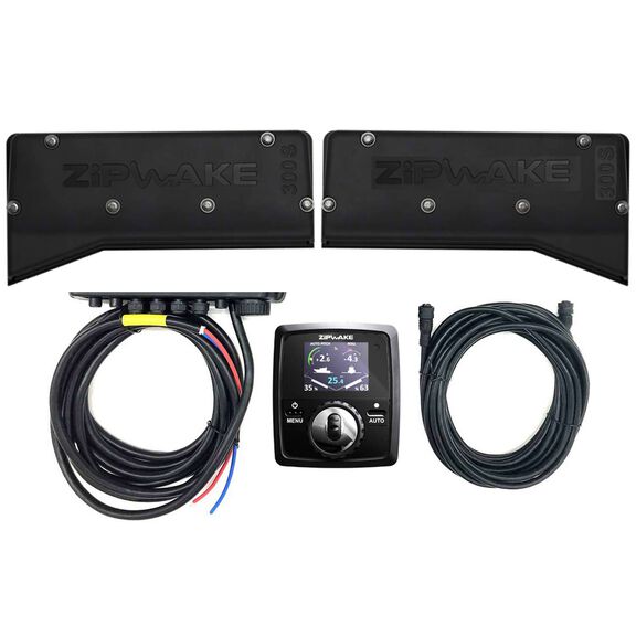 Zipwake 300S Chine Dynamic Fully Automatic Trim Control System Kit with Remote Control, Built-in GPS, 3D-Gyro and 3D Accelerometer and Interceptors 26.8" Width, 6.1" Depth, 6.0" Height image number 0