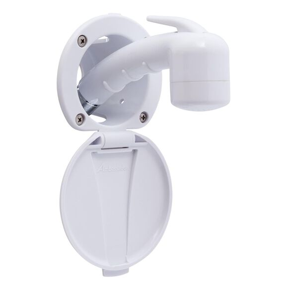 Recessed Shower Arctic White Cup & Lid, Small Arctic White Sprayer No Hook, 6' Stainless Steel Hose image number 0