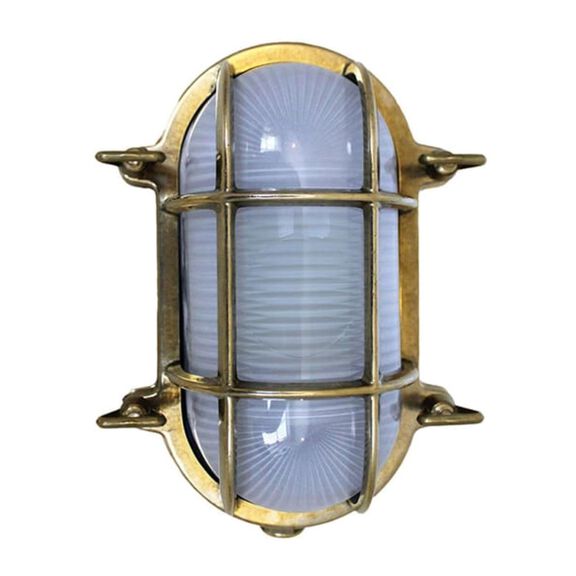 Foresti Oval Brass Bulkhead Light image number 0