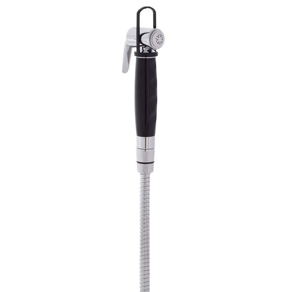 Recessed Shower Chrome Cup with Stainless Steel Lid, Hammer-Head Black Sprayer, 6' Stainless Steel Hose image number 8