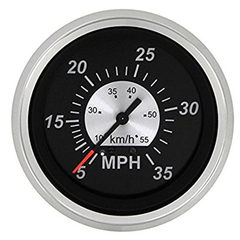 SIERRA Black Sterling Series Speedometer Kit, 035 mph West Marine