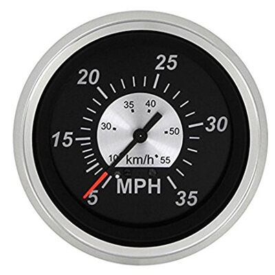 Black Sterling Series Speedometer Kit, 0-35 mph