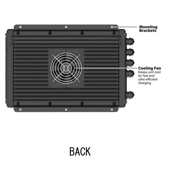 Mounted Marine Battery Charger, 3x12V + 36V, 4 Bank image number 2