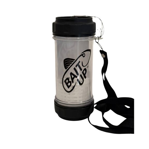 Bait Up Live Bait Containerfor Fishing, Dual-Lid Design and Floating Basket Technology &ndash; Durable, Clear, Easy Access for Fishing Enthusiasts &ndash; Keep Bait Fresh and Accessible Clear 20oz image number 0