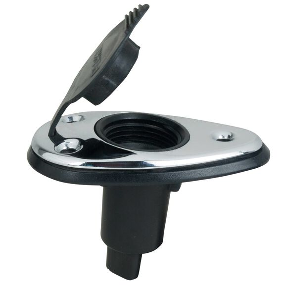 PERKO&reg; Plug-In Type Base, 5&deg; Base, 2 Contacts, Accepts Large Threaded Collar, Teardrop image number 0