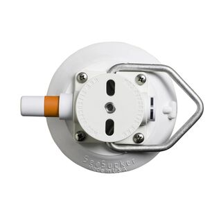 4.5" SeaSucker with Pointed Stainless D-Ring, White
