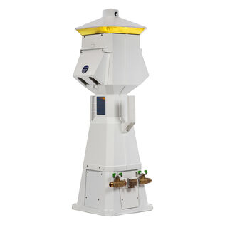 44" Lighthouse Power Pedestal, (2) 50 Amp 125/250V Shore Power Receptacles, (2) 30A 125V Shore Power Receptacles, (1) 20A 125V GFCI Protected Duplex Receptacle