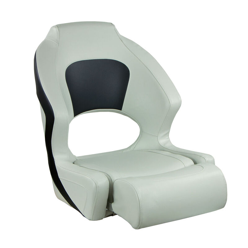Deluxe Sport Flip-Up Seat, Charcoal And White Upholstery image number 0