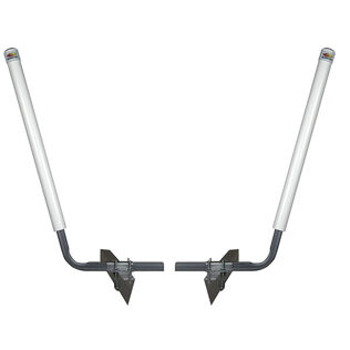 40" Angled PVC Post Guide-Ons, White