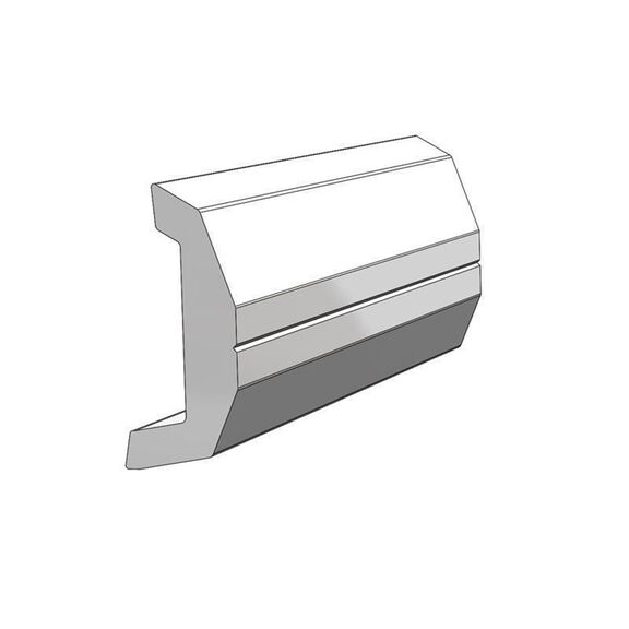 Rigid Black Rub Rail Kit, 1 7/8" x 3/4", 3 Pieces 7.5', 7.5' & 5' Lengths image number 0