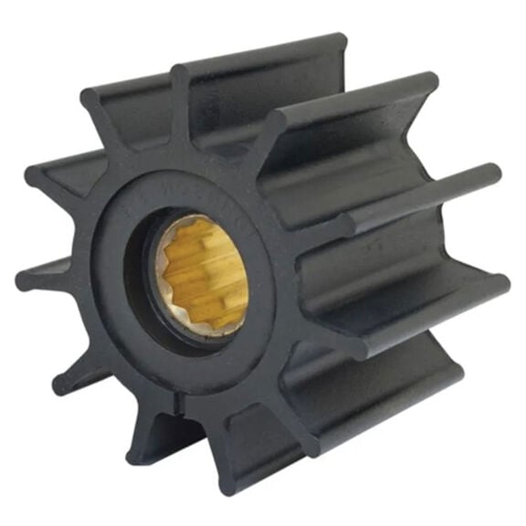 Neoprene Impeller, 2-1/4" x 2" x 5/8", 7 Drive, Brass Insert, 10 Blades image number 0