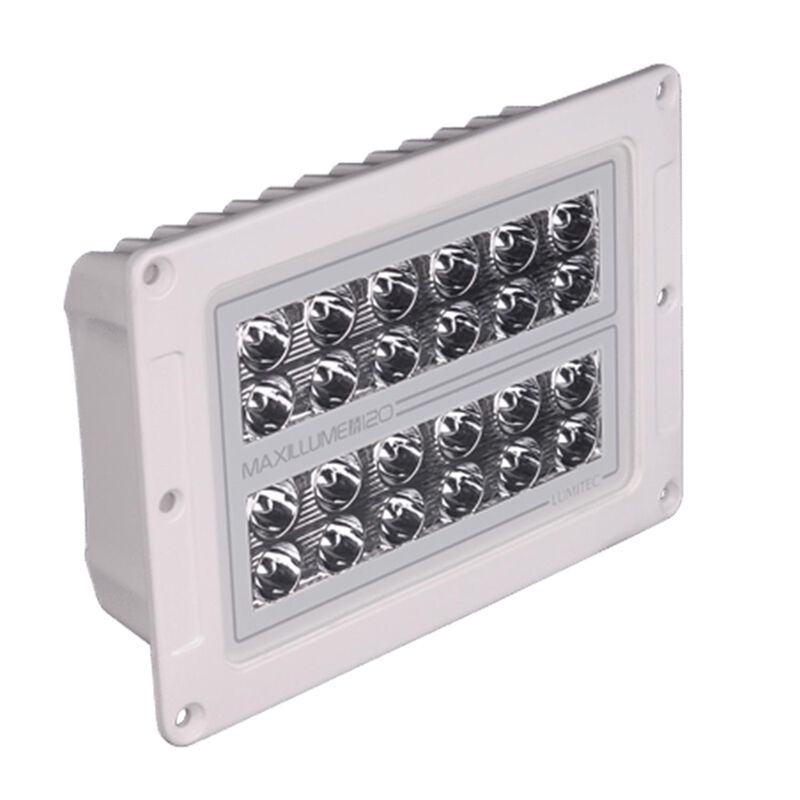 Lumitec Lighting Maxillume h120 Flush Mount LED Floodlight, 12,000 Lumen, White Housing, White Dimming | by West Marine