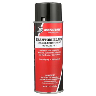 Mercury 8028781 Phantom Black Enamel Spray Paint for Mercury and MerCruiser, 12 oz.