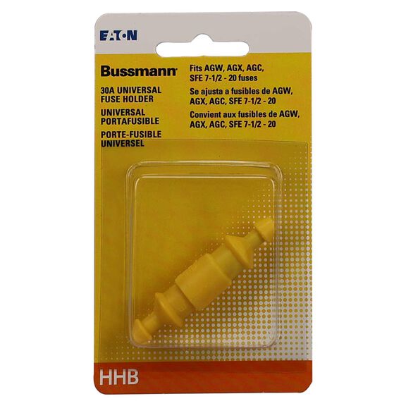 HHB Inline Waterproof Glass Fuse Holder, 30 Amp Max image number 1