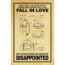 Fall in Love with Scuba Poster Parchment image number 0