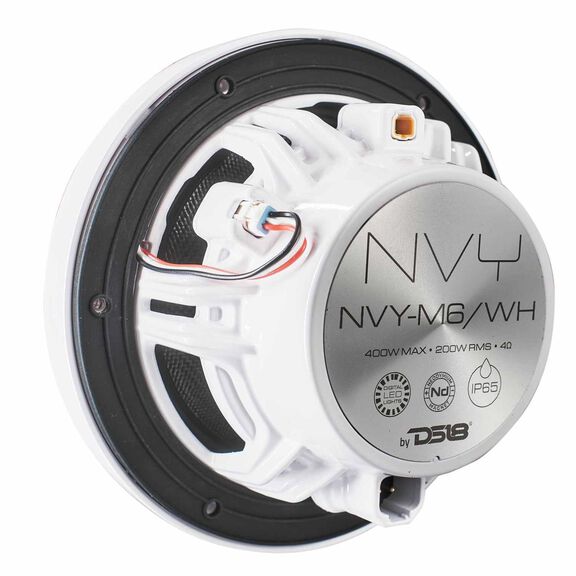 6.5&rdquo; Marine Coaxial Speaker With Kevlar Cone, Bullet Tweeter, Neodymium Magnet, and Digital LED Lights | 200W RMS 4-Ohm image number 6