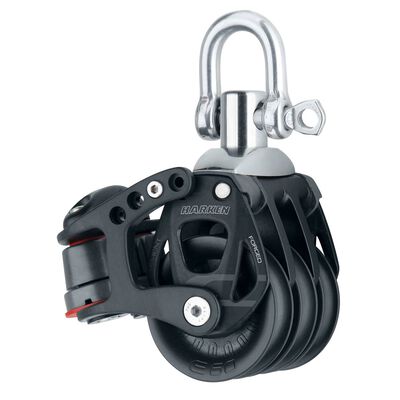 60mm Aluminum Element Triple Block with Swivel and Cam Cleat