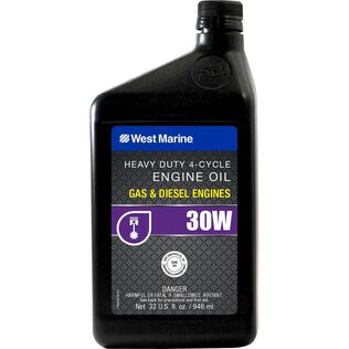 30W 4 Stroke Conventional Heavy Duty Marine Engine Oil, 1 Quart
