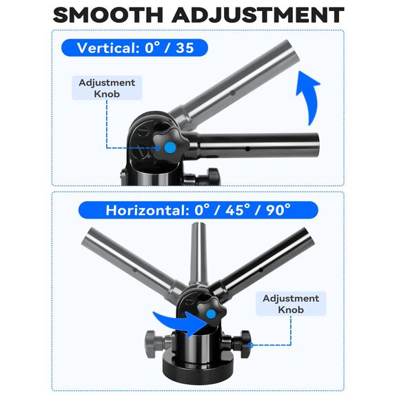 BLUEWING Heavy-Duty Manual Outrigger Base (Yellowfin 67), Black PVD, 2pcs image number 3