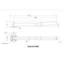 Leaning Post Replacement Aluminum Backrest Arms image number 1