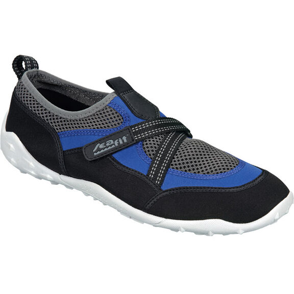 Unisex Strappy Aqua Socks, Black/Royal, 6 image number 0