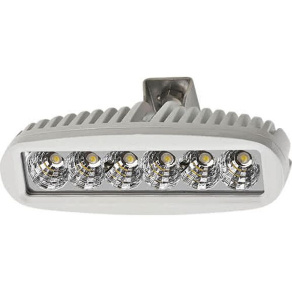 Imtra Bracket-Mount 18W LED Cockpit & Deck Flood Light - 10-32VDC White Finish image number 0