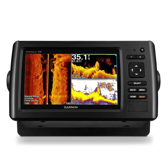 echoMAP&trade; CHIRP 73sv Fishfinder/Chartplotter Combo with ClearV&uuml;/SideV&uuml; Transducer and LakeV&uuml; Inland Charts image number 2